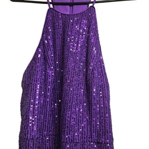 Toccin Vibrant Purple Sequin Party Dress